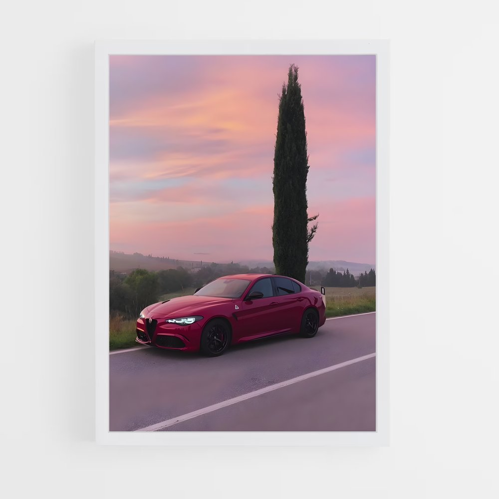 Poster Émotion Rouge – affiche Alfa Romeo (vue 3)
